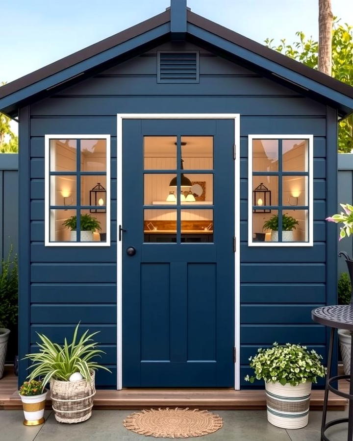 Crisp Navy Blue - 25 Shed Color Ideas