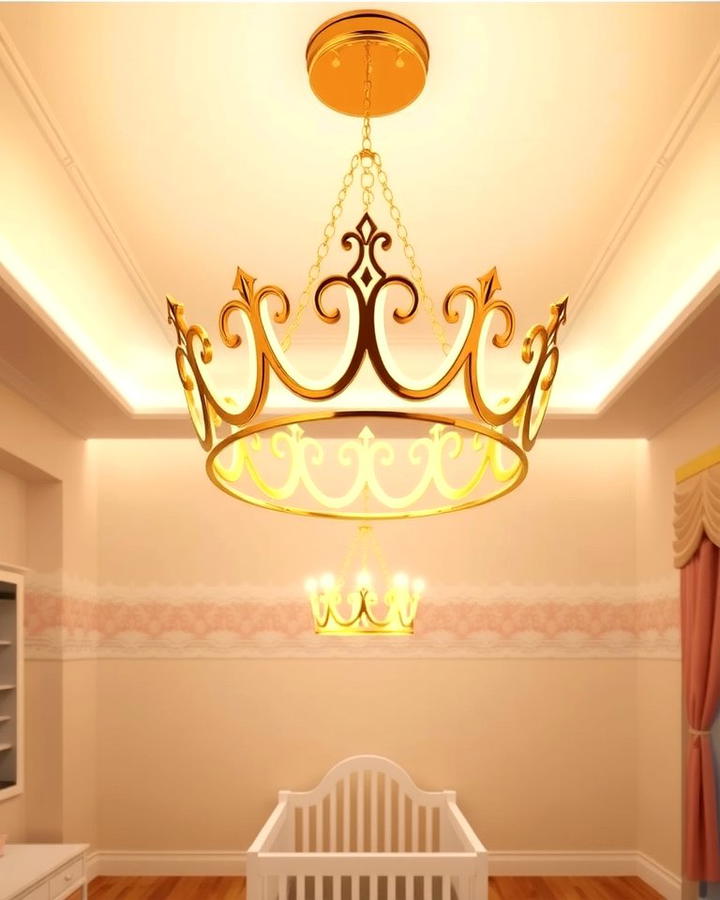 Crown Shaped Light Fixtures - 25 Princess Nursery Ideas