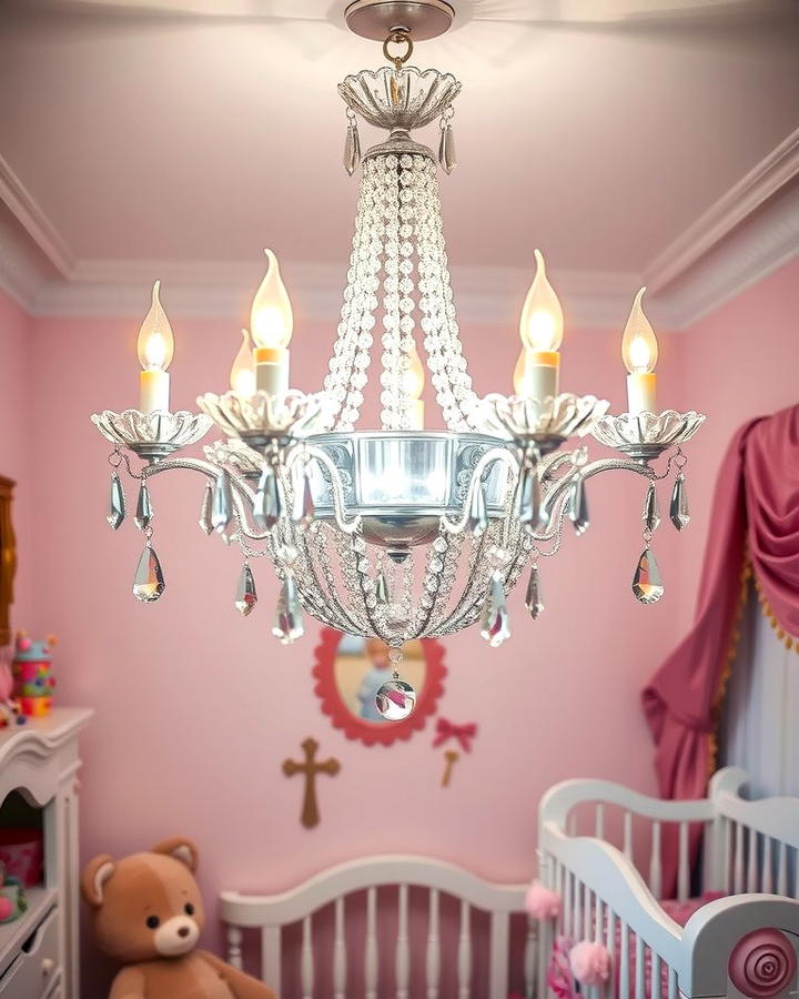 Crystal Chandelier - 25 Princess Nursery Ideas