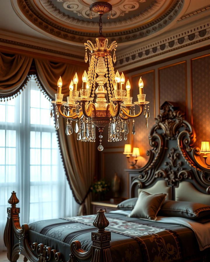 Crystal Chandeliers - 25 Victorian Bedroom Ideas