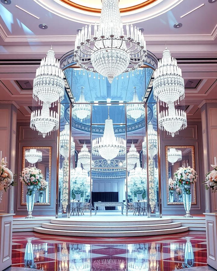 Crystal and Glass Elegance - 30 Wedding Altar Ideas