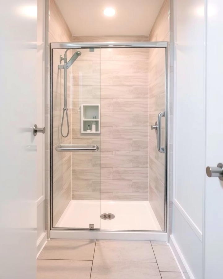 Curbless Shower for a Seamless Look - 25 Small Bathroom Walk-in Shower Ideas