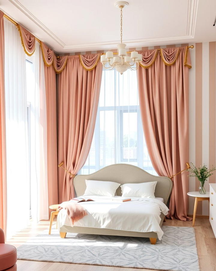 Curtains and Drapes in Pink and Green - 25 Pink and Green Bedroom Ideas