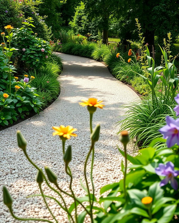 Curved Garden Pathways - 25 Pea Gravel Walkway Ideas