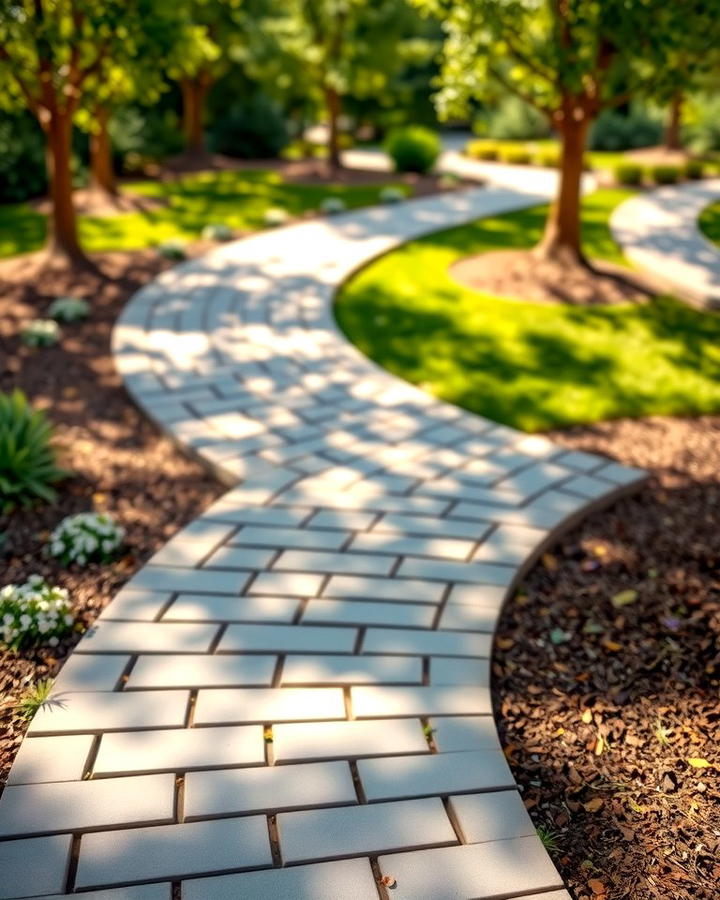 Curved Pathways - 25 Paver Walkway Ideas