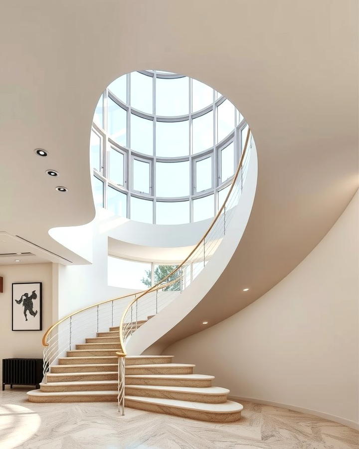 Curved Staircases - 30 Open Staircase Ideas