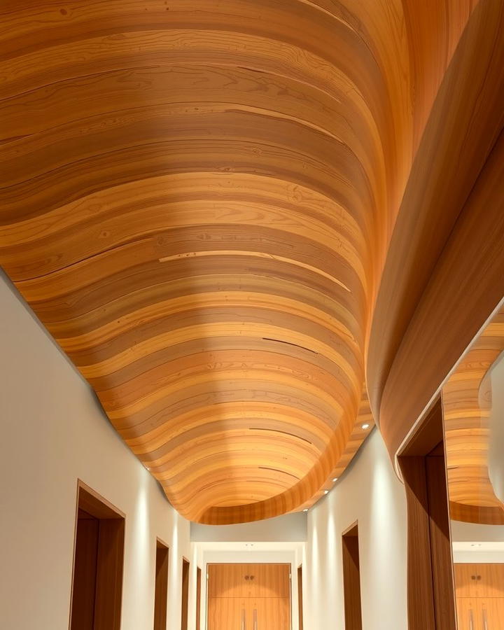 Curved Wooden Ceilings for Unique Architecture - 25 Wood Ceiling Ideas