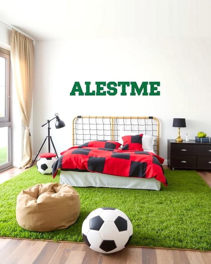 Custom Name Soccer Wall Art - 30 Soccer Themed Bedroom Ideas