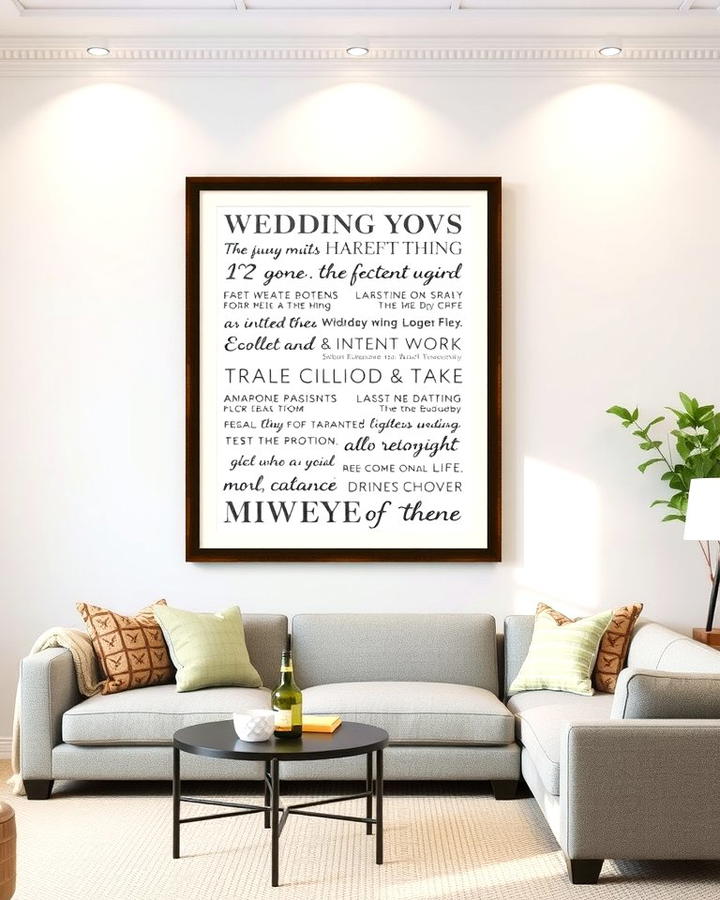 Custom Wedding Vow Print - 30 Last Minute Wedding Gift Ideas