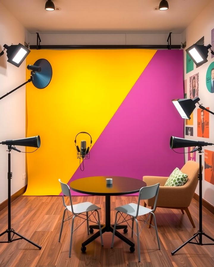 Customizable Backdrops for Video Podcasts - 25 Podcast Room Ideas