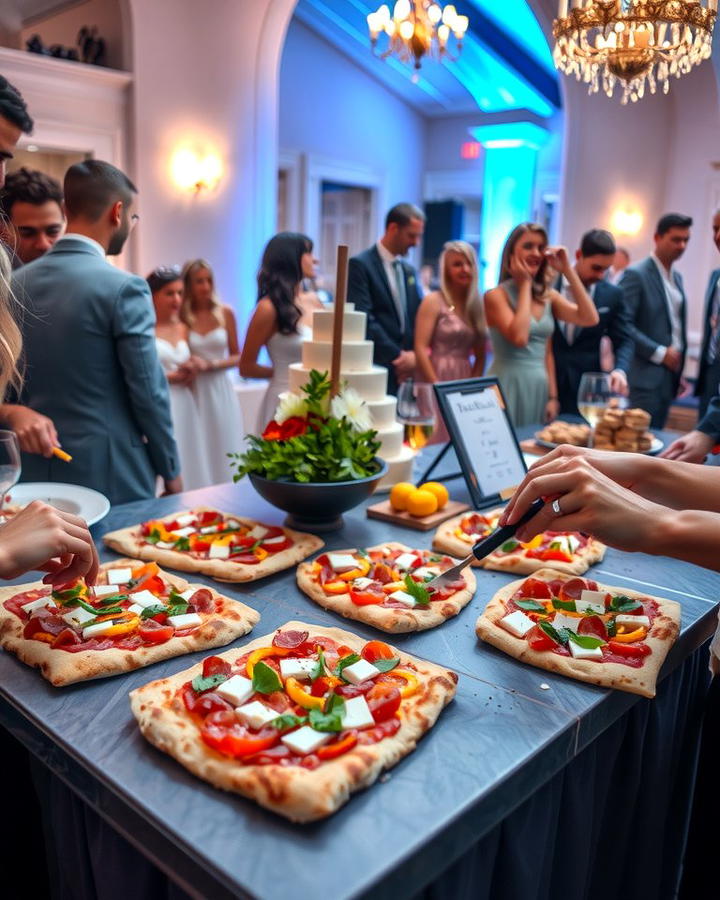 DIY Flatbread Pizza Station - 25 Wedding Buffet Ideas