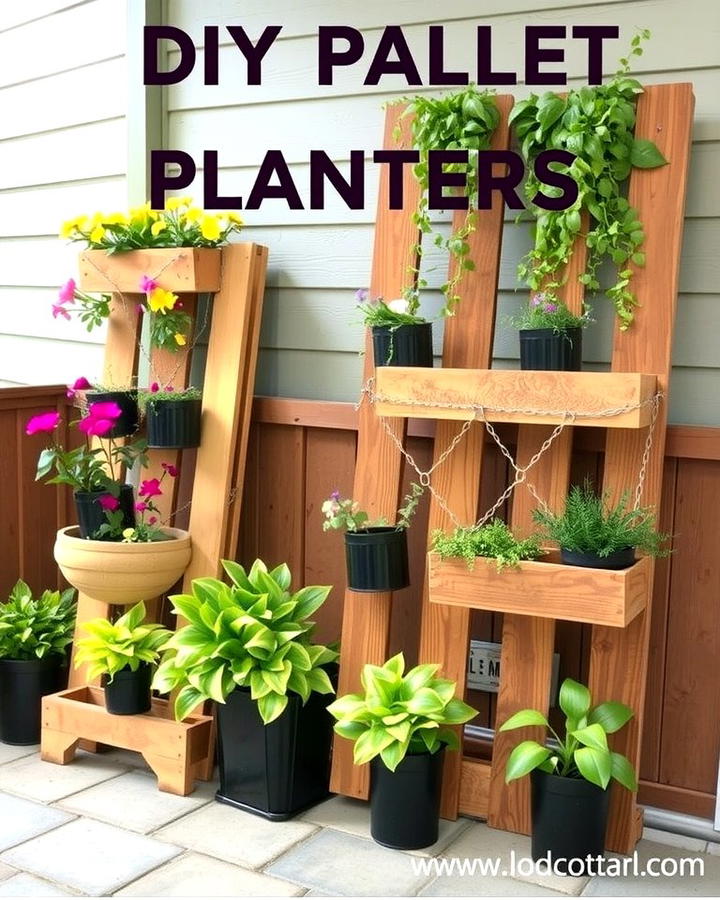 DIY Pallet Planters - 25 Patio Small Garden Ideas