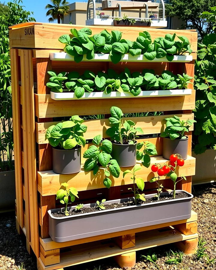 DIY Pallet Vegetable Garden - 25 Vertical Pallet Garden Ideas