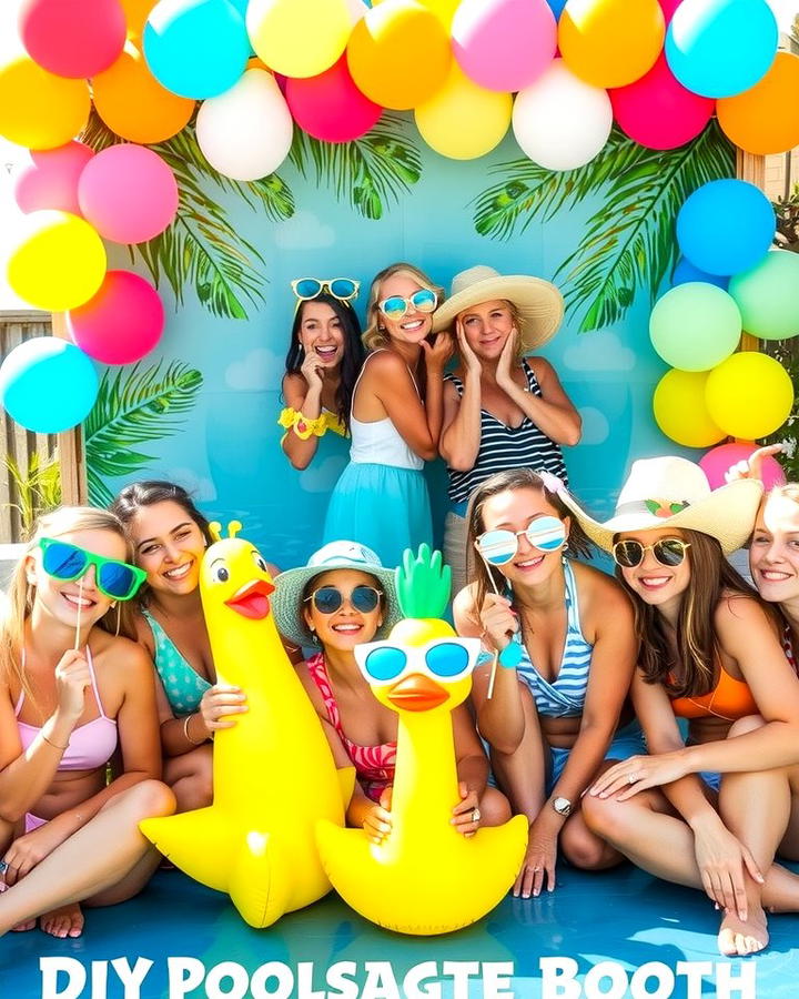DIY Poolside Photo Booth - 25 Pool Party Ideas