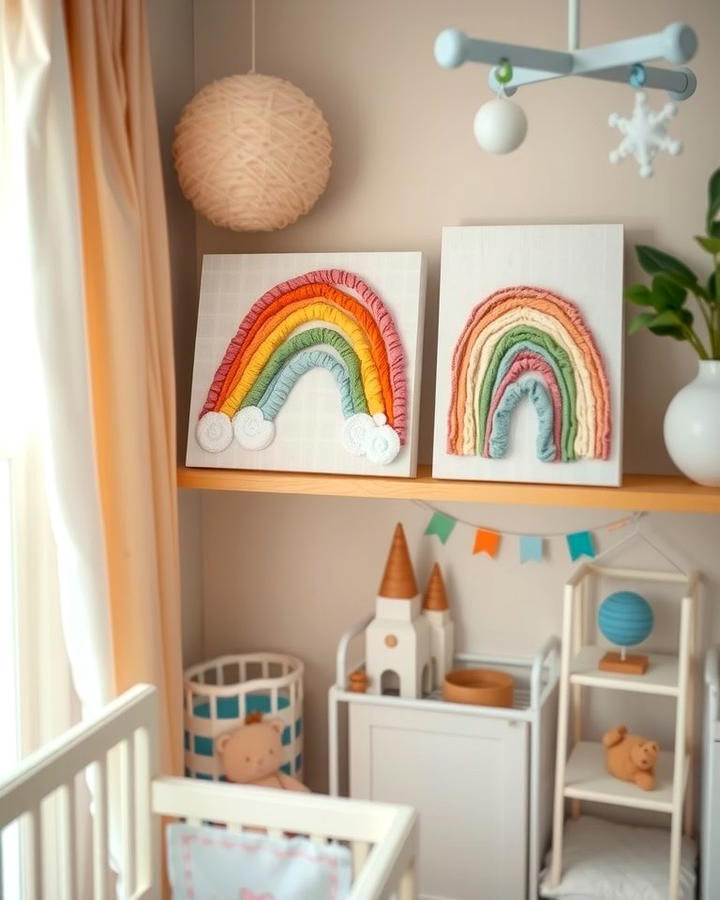 DIY Rainbow Art - 25 Rainbow Nursery Ideas