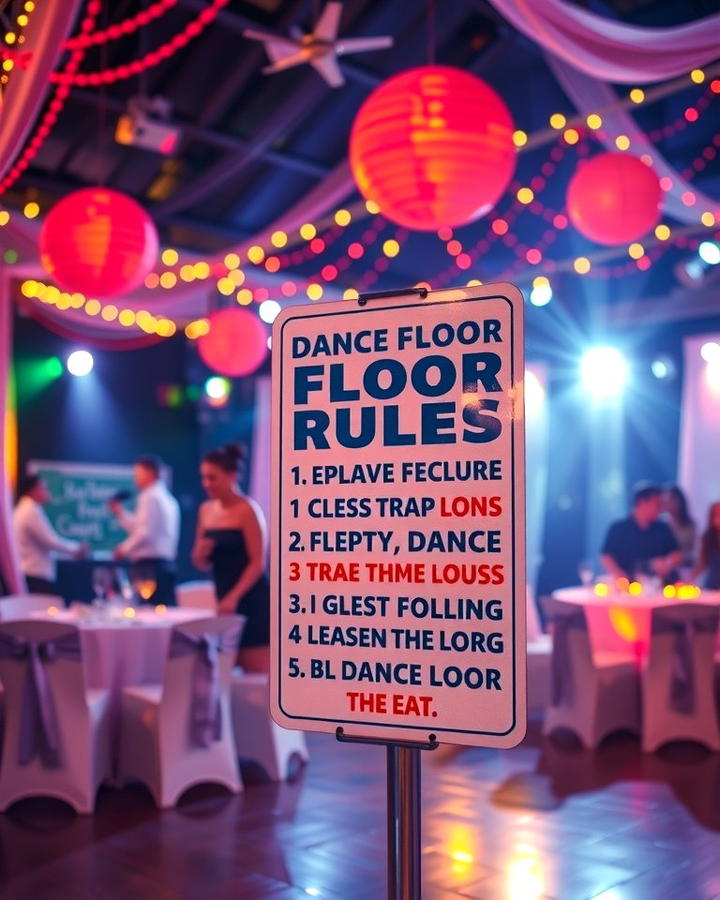 Dance Floor Rules Sign 2 - 30 Wedding Sign Ideas