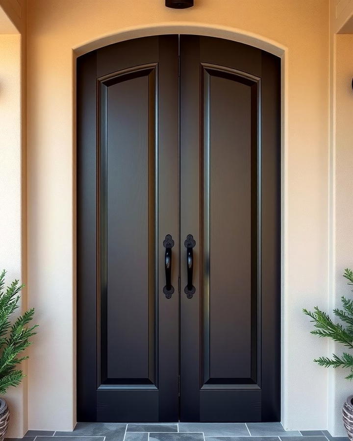 Dark Espresso Stained Doors - 25 spanish style front door ideas