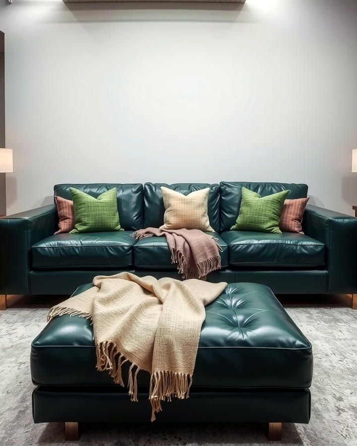 Dark Green Leather Furniture - 30 Dark Green Living Room Ideas