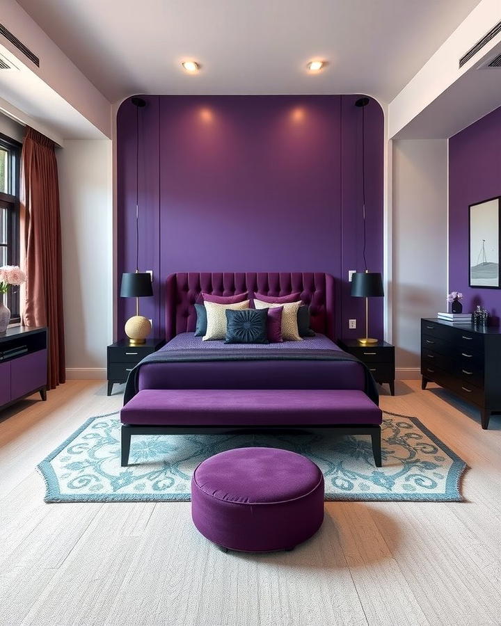 Dark Purple Furniture for a Bold Statement - 30 Dark Purple Bedroom Ideas