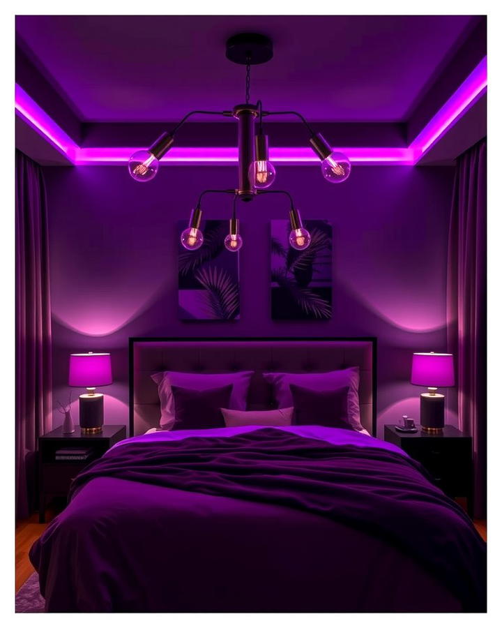 Dark Purple Lighting Fixtures - 30 Dark Purple Bedroom Ideas