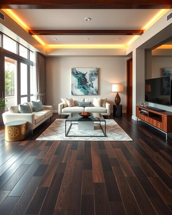 Dark Stained Wood Floors 2 - 30 Wood Floor Ideas