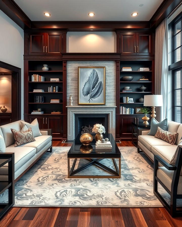 Dark Wood Furniture - 25 Ralph Lauren Living Room Ideas