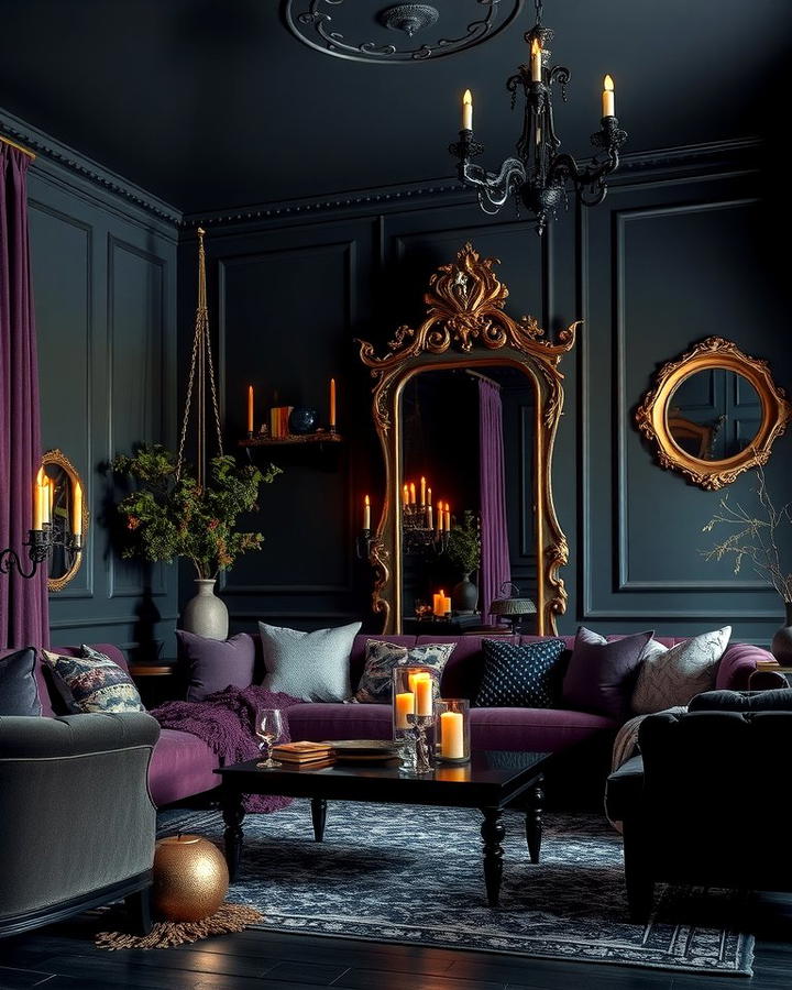 Dark and Moody Color Palette - 30 Witchy Living Room Ideas