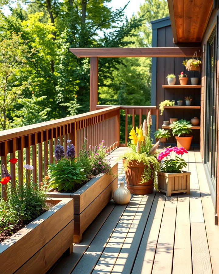 Deck with Planters - 30 Large Deck Ideas