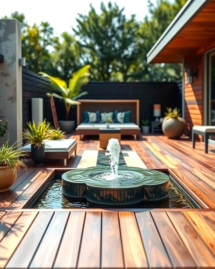 Deck with Water Features - 30 Large Deck Ideas