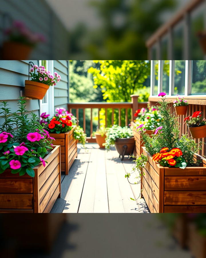 Decks with Built In Planters - 25 Wood Deck Ideas