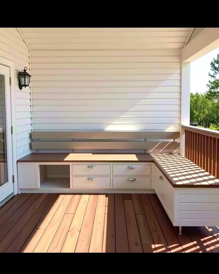 Decks with Built In Seating and Storage - 30 Large Deck Ideas