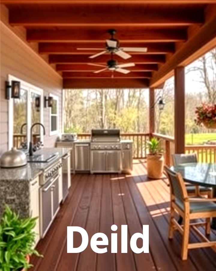 Decks with Outdoor Kitchens - 25 Wood Deck Ideas