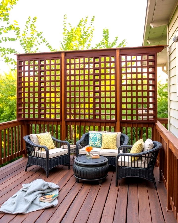 Decks with Privacy Screens - 25 Wood Deck Ideas