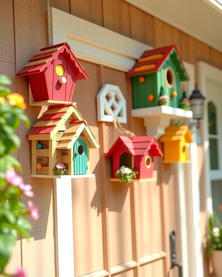 Decorative Birdhouses - 25 Summer Front Door Decor Ideas