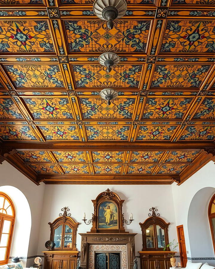 Decorative Ceiling Tiles - 25 Spanish Style Living Room Ideas