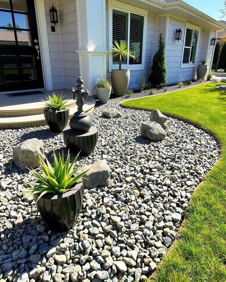 Decorative Gravel Beds - 30 Small Front Yard Landscaping Ideas