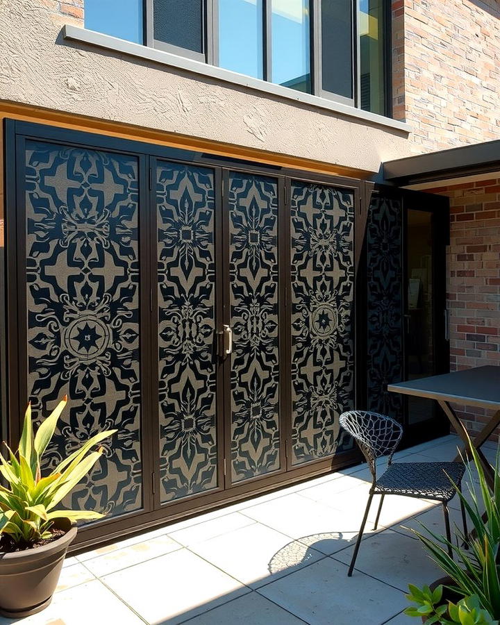 Decorative Metal Panels - 25 Privacy Patio Ideas