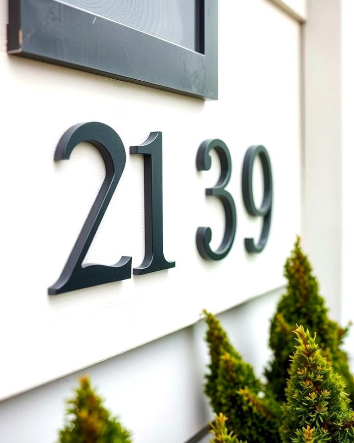 Decorative Touch Black House Numbers on White Exteriors - 30 single story white house black trim