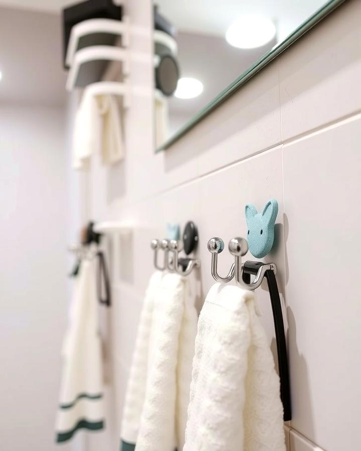 Decorative Towel Hooks - 25 Teen Bathroom Ideas