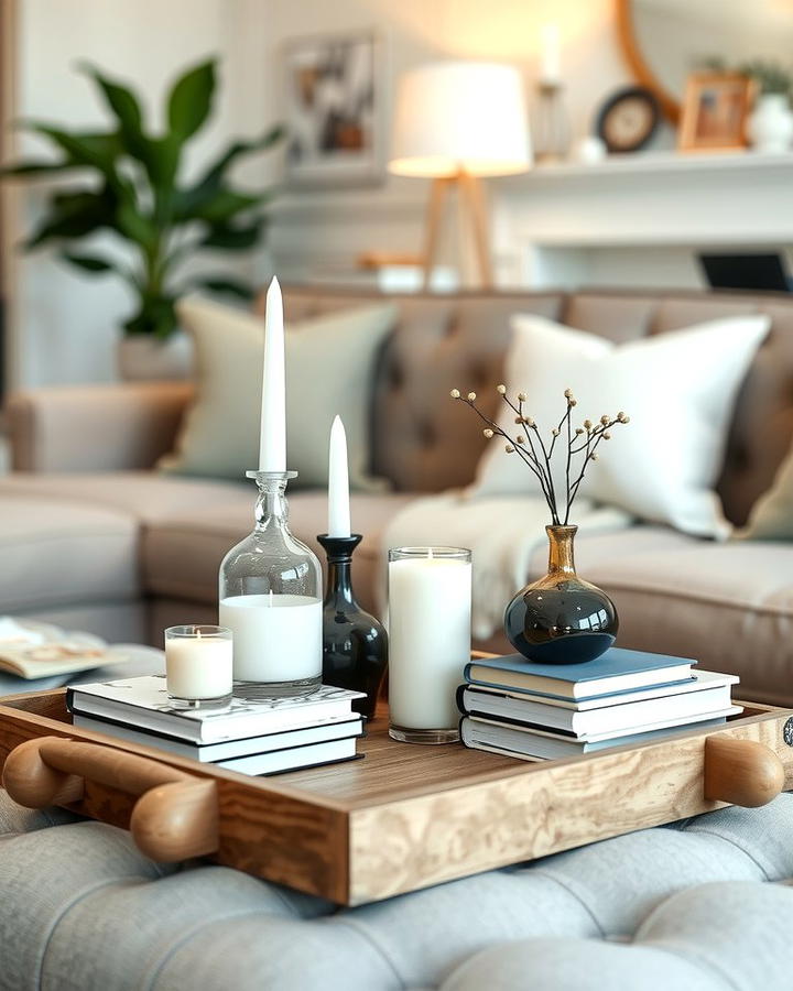 Decorative Trays for Organization - 25 Sofa Table Decor Ideas