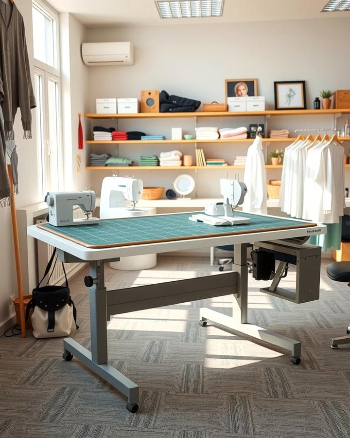 Dedicated Cutting Station - 25 Sewing Room Ideas