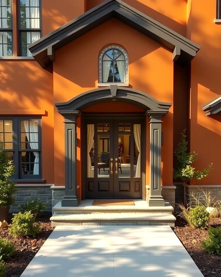 Deep Amber for a Sophisticated Appeal - 25 Orange House Exterior Ideas