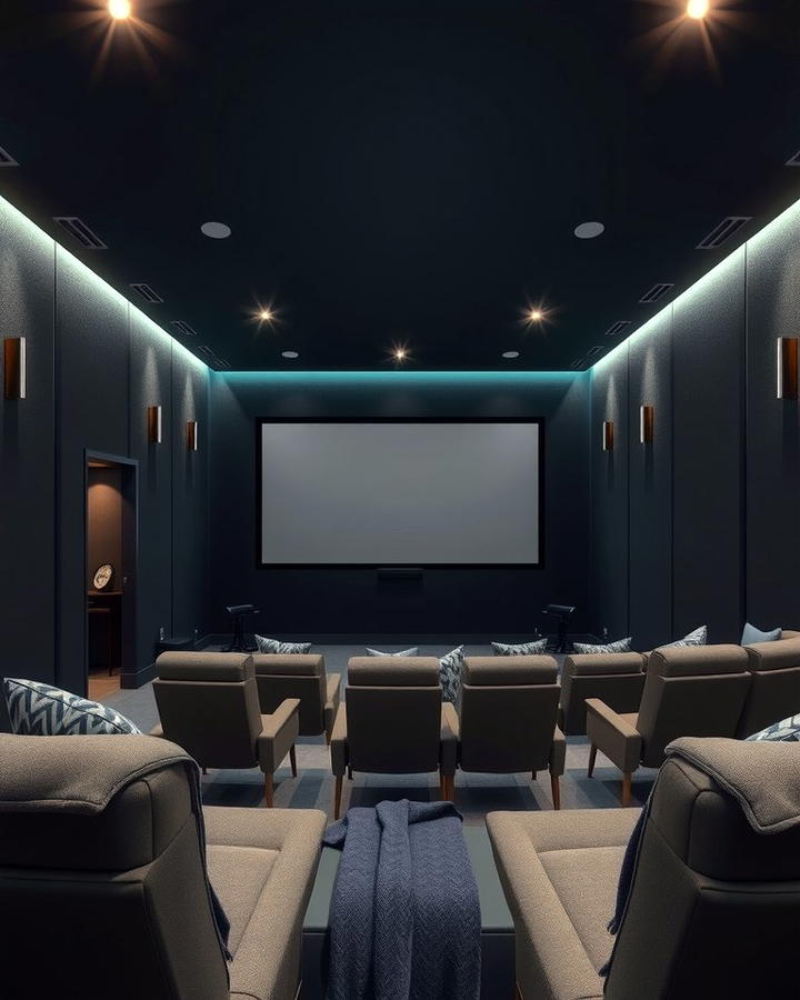 Deep Charcoal Gray - 30 Home Theater Paint Colors