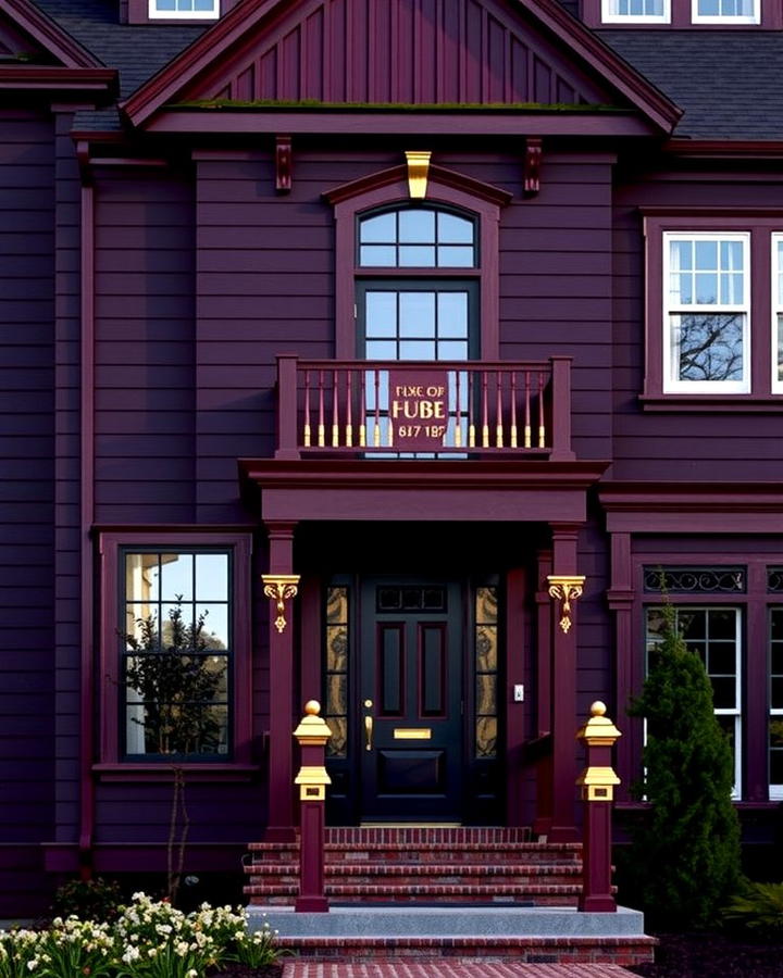 Deep Plum for a Bold Statement - 25 Purple House Exterior Ideas