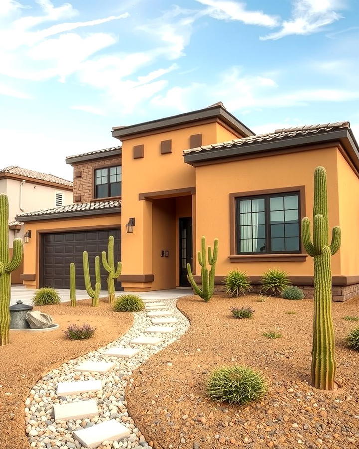 Desert Inspired Design - 25 Tan House With Black Trim Design Ideas