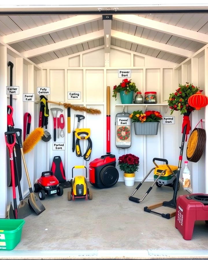 Designate Zones for Specific Items - 25 Shed Organization Ideas