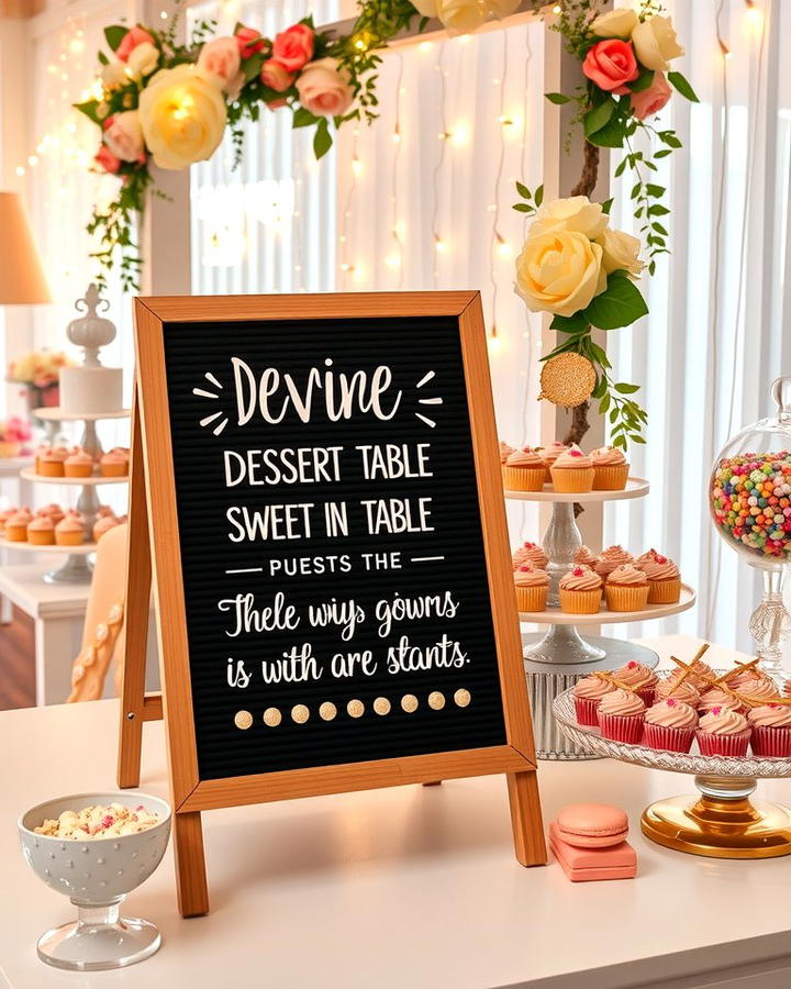 Dessert Table Sign - 30 Wedding Sign Ideas