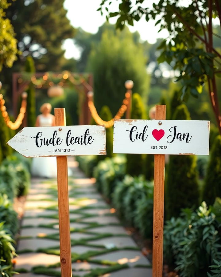 Directional Arrows for Guidance - 30 Wedding Sign Ideas