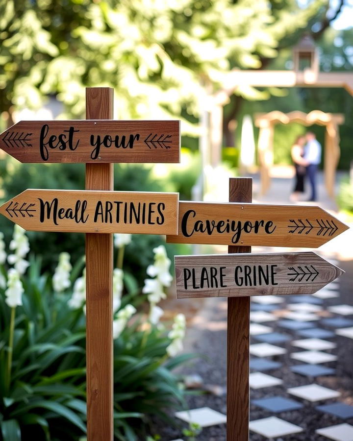 Directional Signs with Personalized Touches - 30 Wedding Sign Ideas