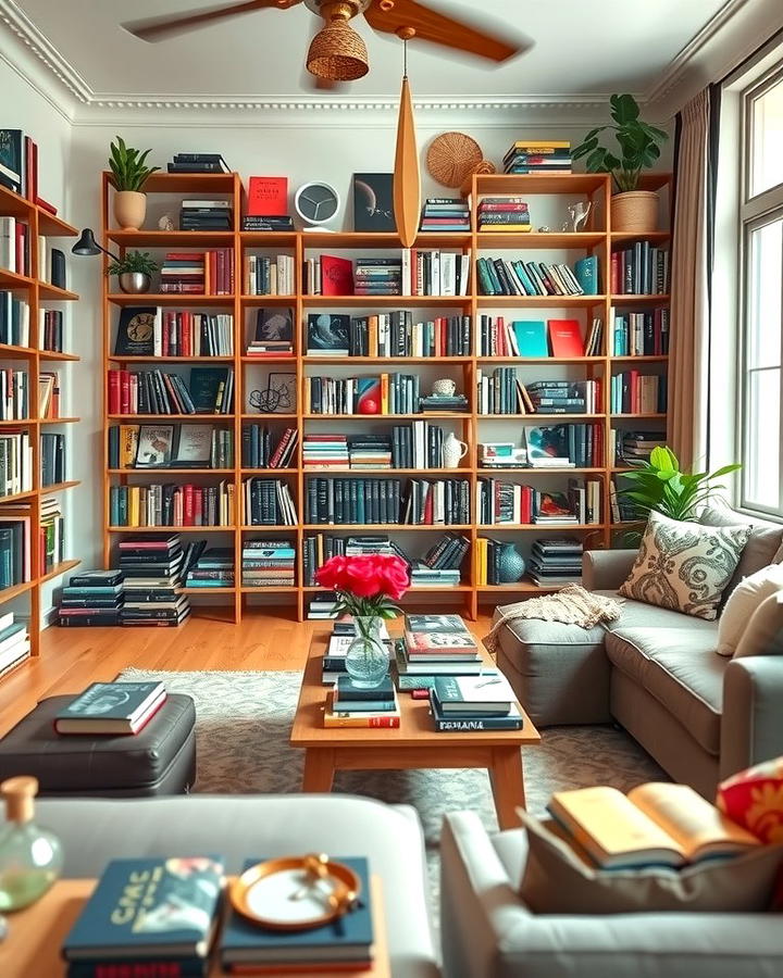 Display Books Creatively - 30 Bohemian Maximalist Decor Ideas